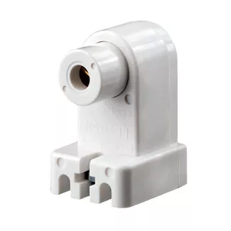 Leviton 466 1000 Volt 660 W White Thermoset Slide-On Pedestal 1-Pin Standard Fluorescent Lampholder