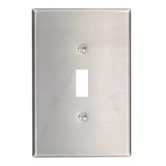 Leviton 84101-40 1-Gang Toggle Device Mount Switch Oversized 302 Stainless Steel Wallplate