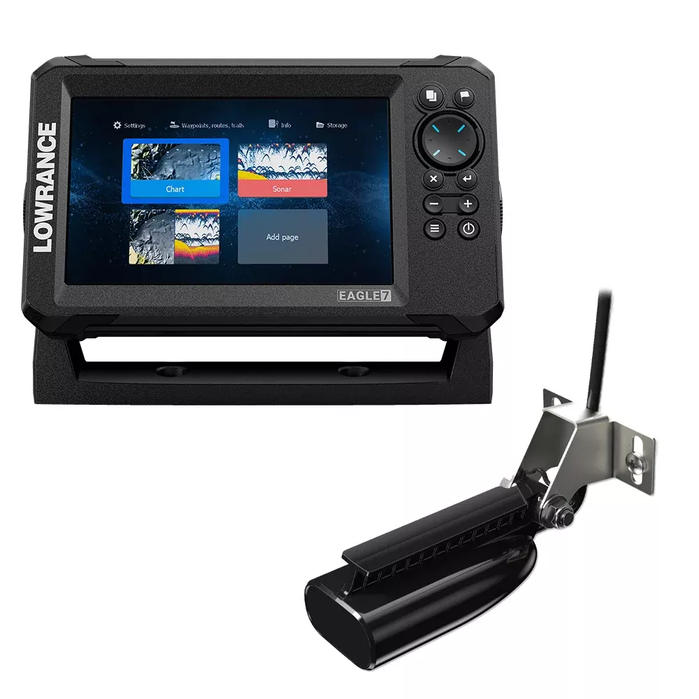 Lowrance Eagle 7 w/SplitShot Transducer Discover OnBoard Chart [000-16