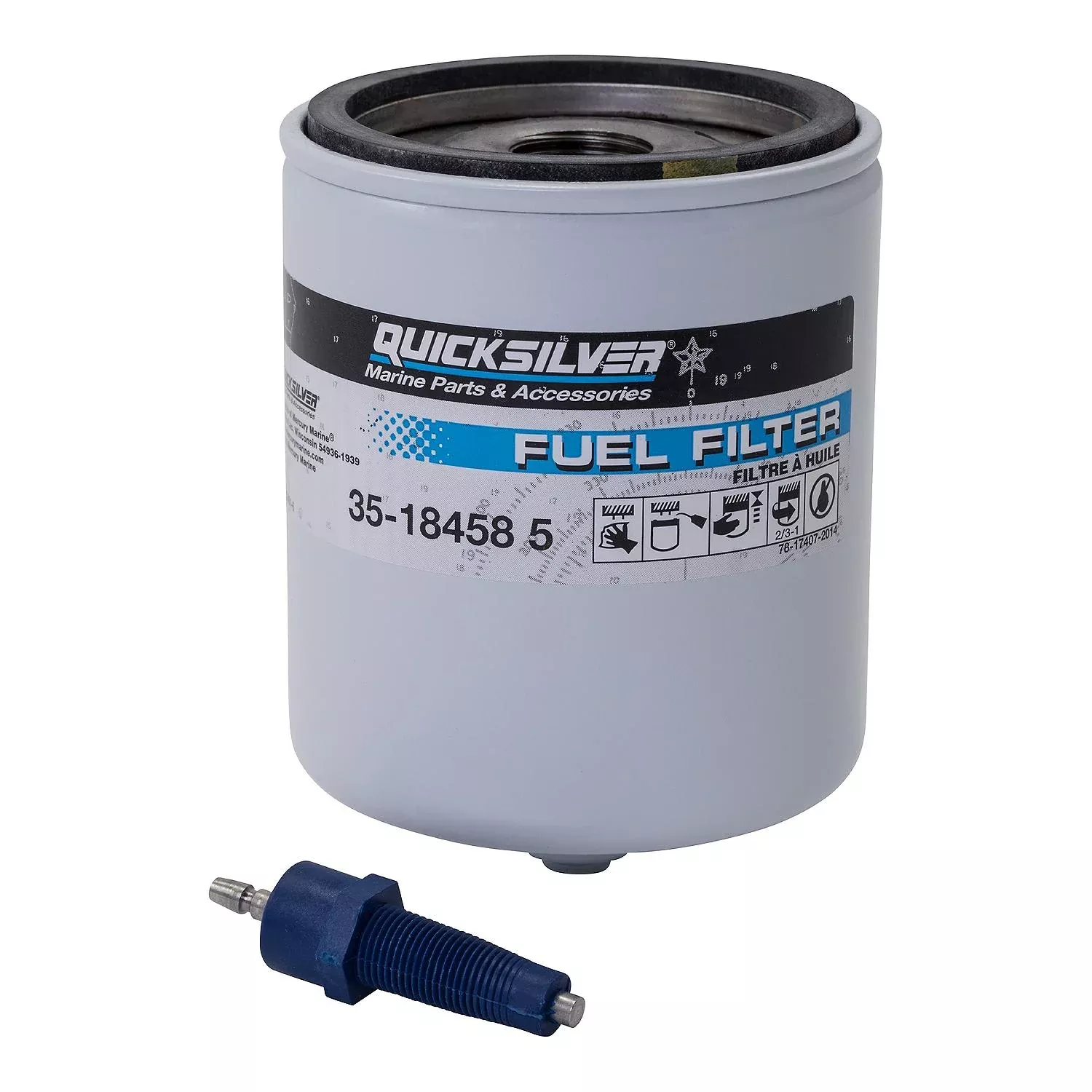 Mercury 18458Q4 Fuel Filter Kit – V6 EFI Outboards (Blue Sensor)