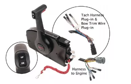 Mercury - Side Mount Remote Control - 10 Pin Amp - 20 Ft Harness - MY2