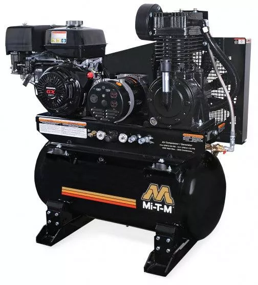 Mi-T-M Two Stage Combination Air Compressor / Generator Combination Diesel - 15.7/16.4 CFM - 175/90 PSI -9.1 HP Kohler KD440 OHV