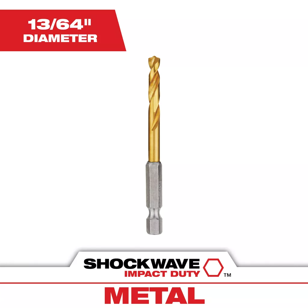Milwaukee 48-89-4610 13/64" SHOCKWAVE™ Impact Duty Titanium Drill Bit