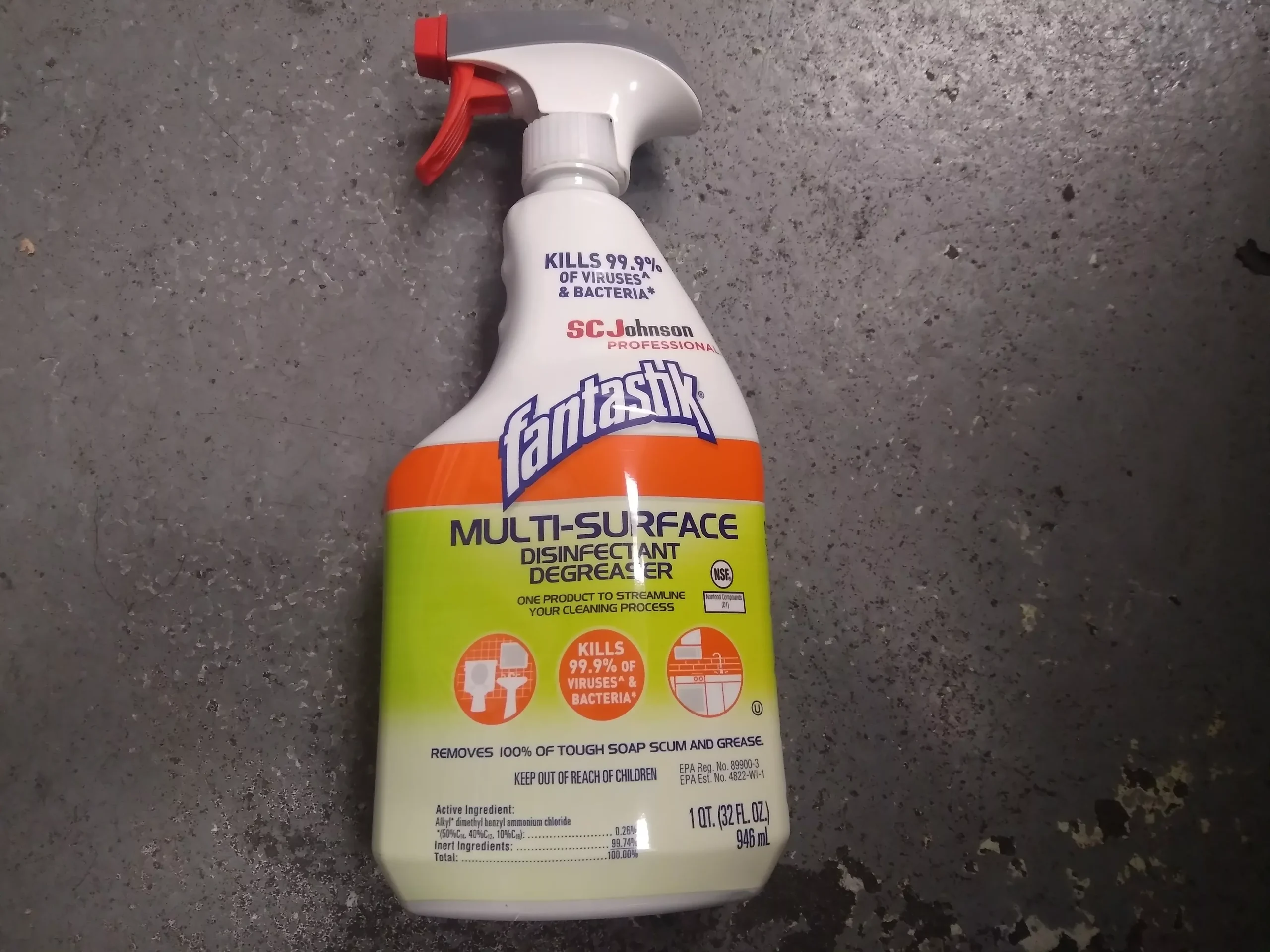 MULTI-SURFACE DISINFECTANT DEGREASER 32FL OZ SPRAY BOTTLE (SOLD AS 8 P