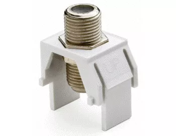 Non-recessed Nickel F-connector, Nickel 50-pack
