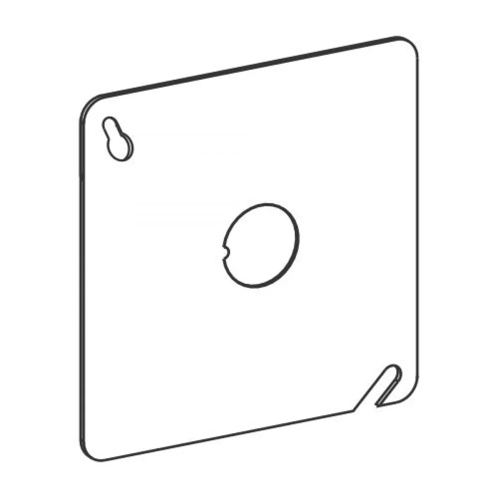 Orbit 4BCK 4" Square (4S) Flat Box Cover w/ 1/2" Knockout, Steel