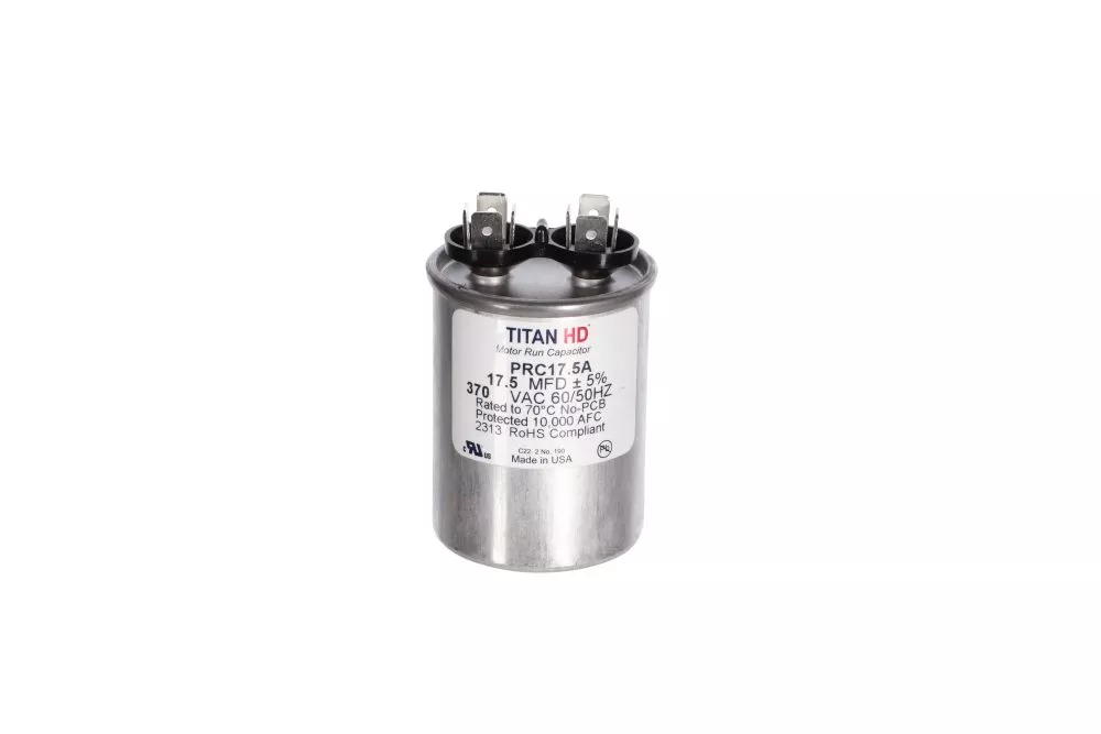 Packard PRC17.5A Titan HD 17.5 MFD, 370V, Round Run Capacitor