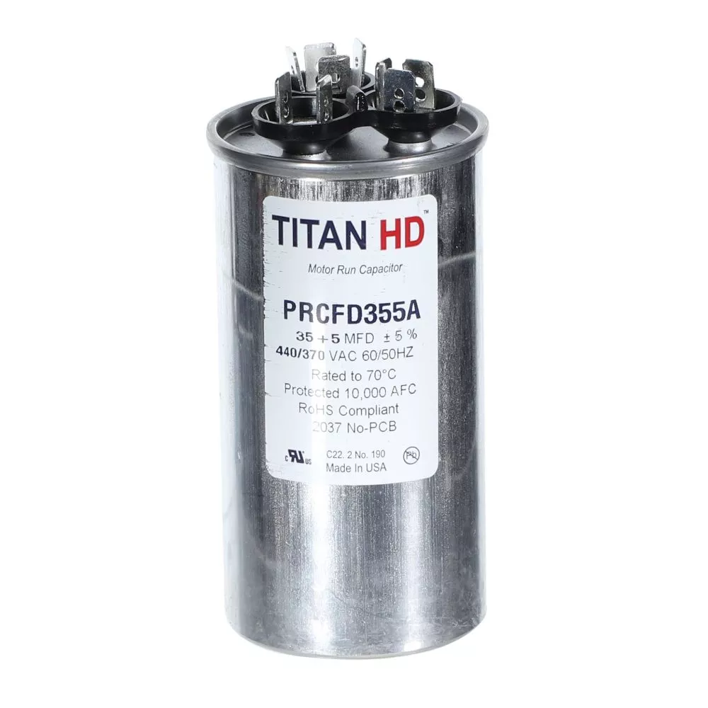 Packard PRCFD353A Titan HD 35+3 MFD, 440/370V, Round Dual Run Capacitor