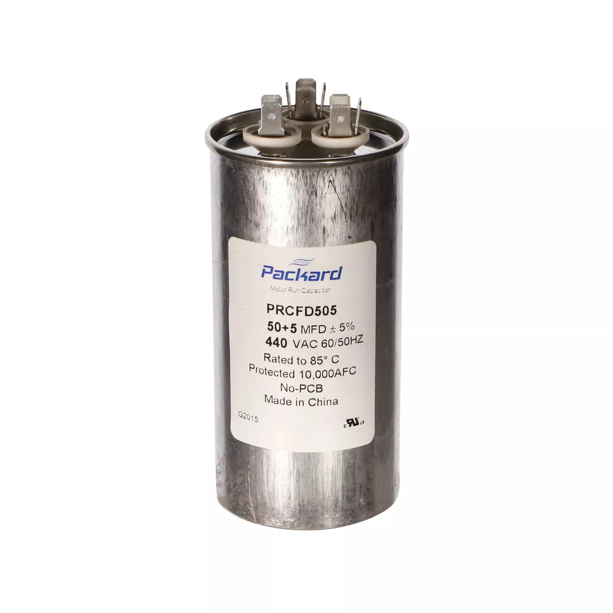 Packard PRCFD505A Titan HD 50+5 MFD, 440/370V, Round Dual Run Capacitor
