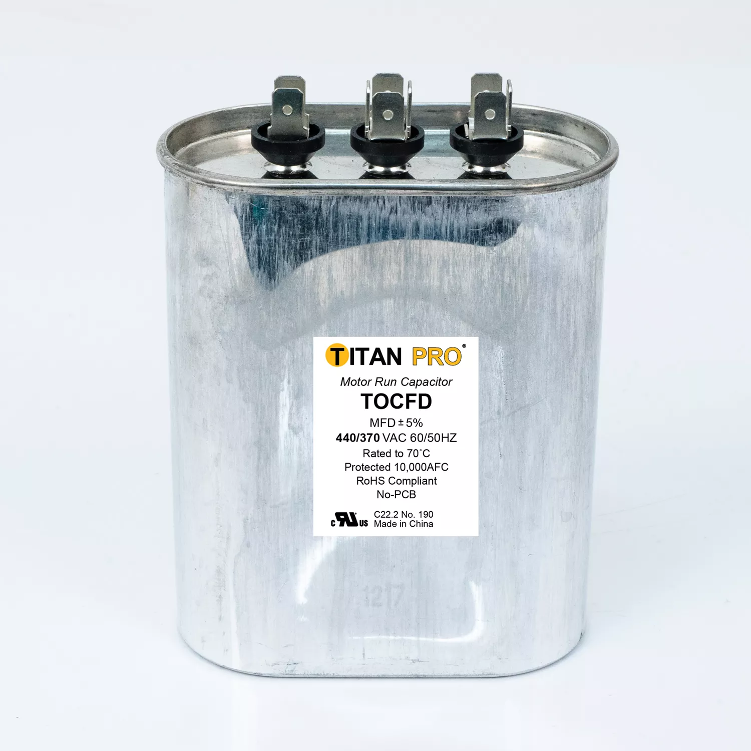 Packard TOCFD353 Titan ProCap 35+3 MFD, 440/370V, Oval Dual Run Capacitor