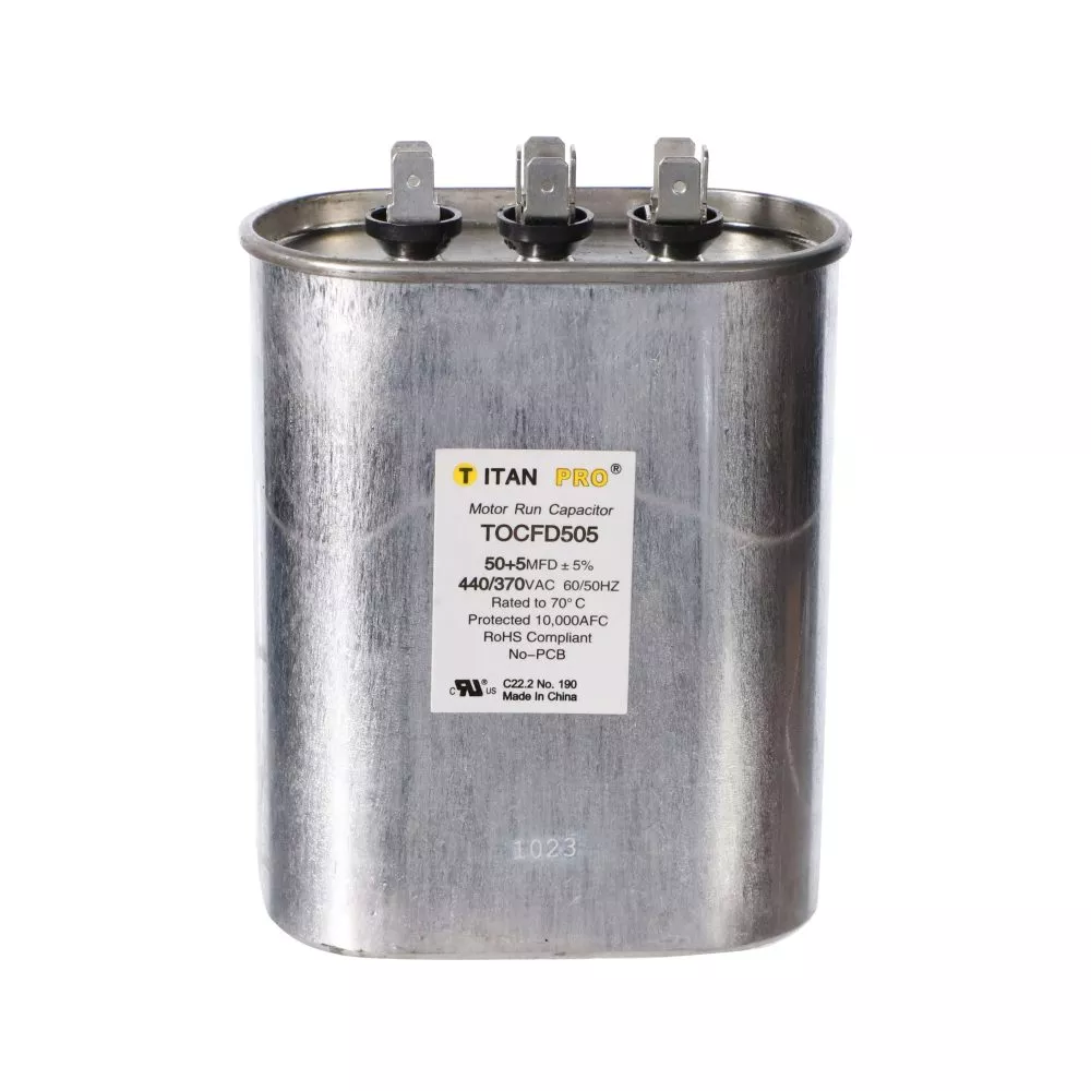Packard TOCFD505 Titan ProCap 50+5 MFD, 440/370V, Oval Dual Run Capacitor