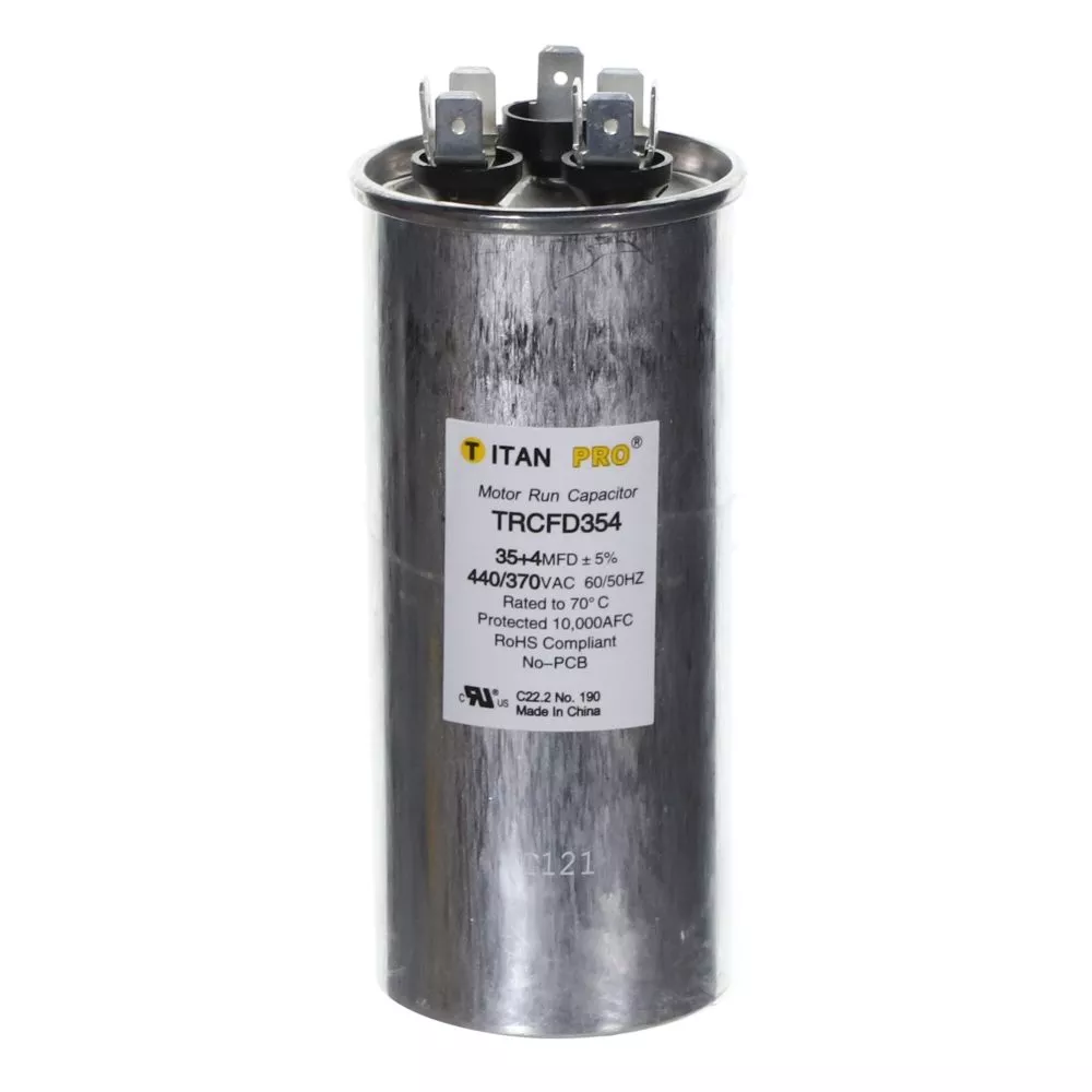 Packard TRCFD354 Titan ProCap 35+4 MFD, 440/370V, Round Dual Run Capacitor