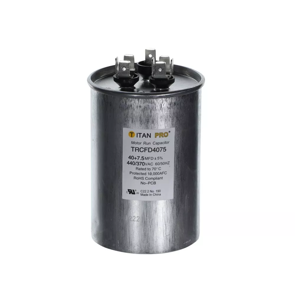 Packard TRCFD4075 Titan ProCap 40+7.5 MFD, 440/370V, Round Dual Run Capacitor