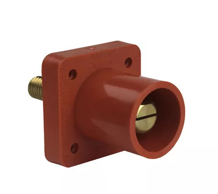 Pass & Seymour PS40-MRSB-R Male Cam, 400A 600V, Panel Mount - Red