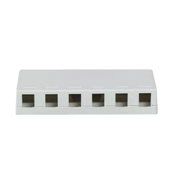PASS WP3506WH SIX PORT SURFACE BOX - WH