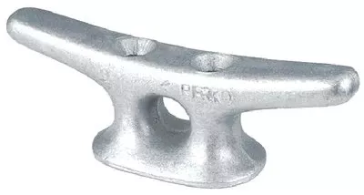 Perko - Plain Aluminum Open Base Dock Cleat - 8" - 0530008ALU