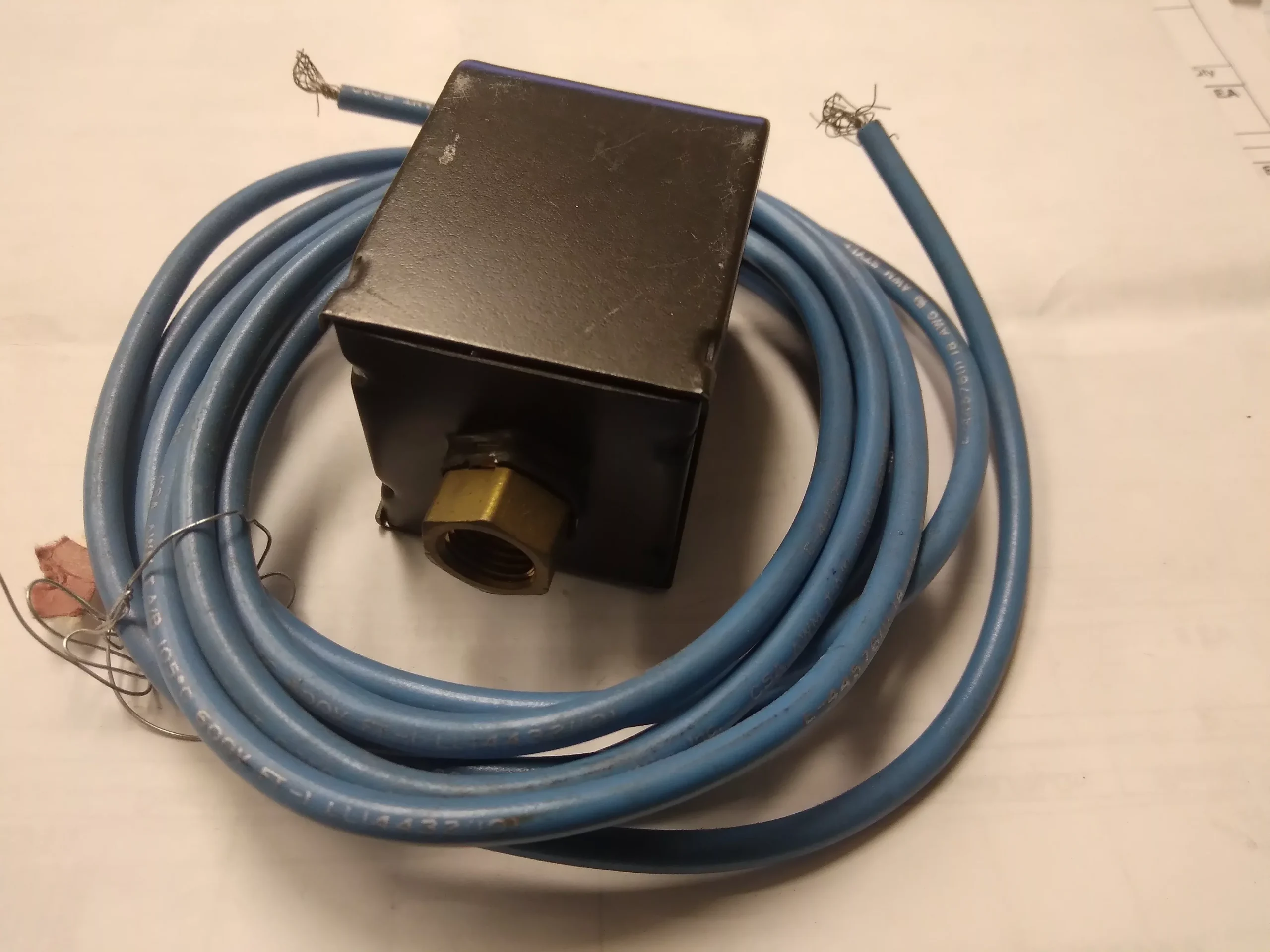Pressure Switch Open at -.82" to -.90" WC