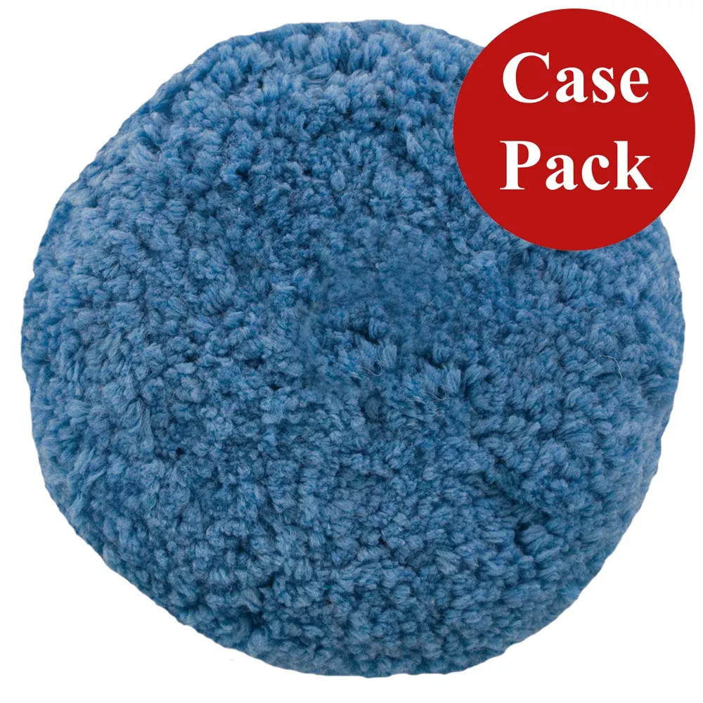 Presta Rotary Blended Wool Buffing Pad Blue Soft Polish Case of 12 890144CASE