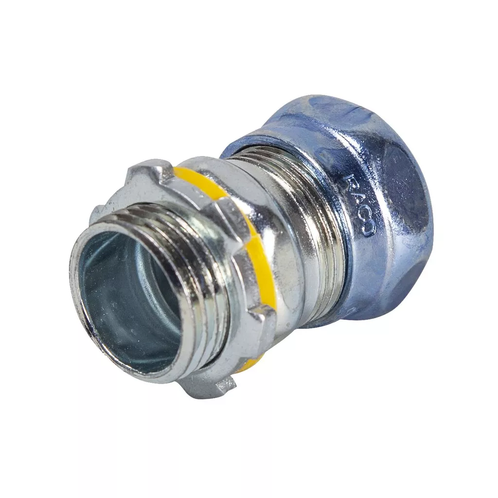 Raco 2904RT 1" EMT Raintight Compression Connector, Uninsulated, Steel