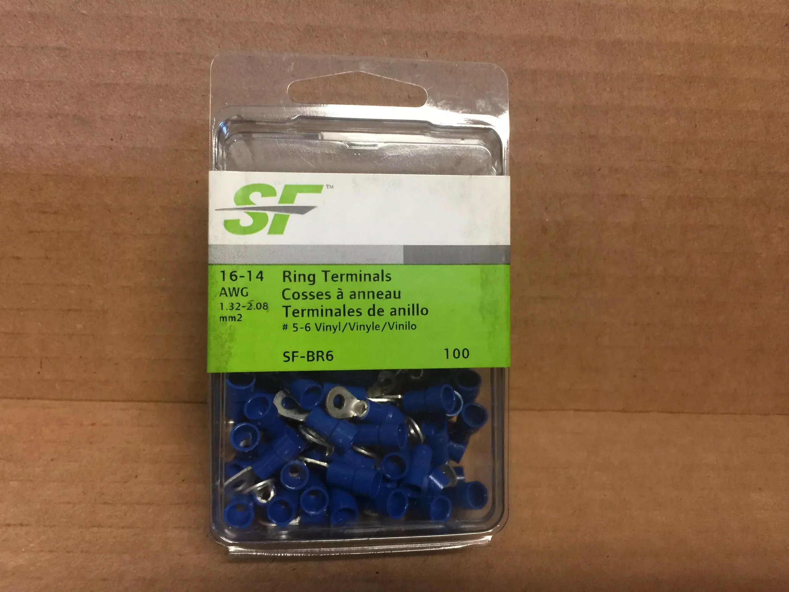 Ring Terminals; 16-14 AWG, #6, Sold As Pack Of 100