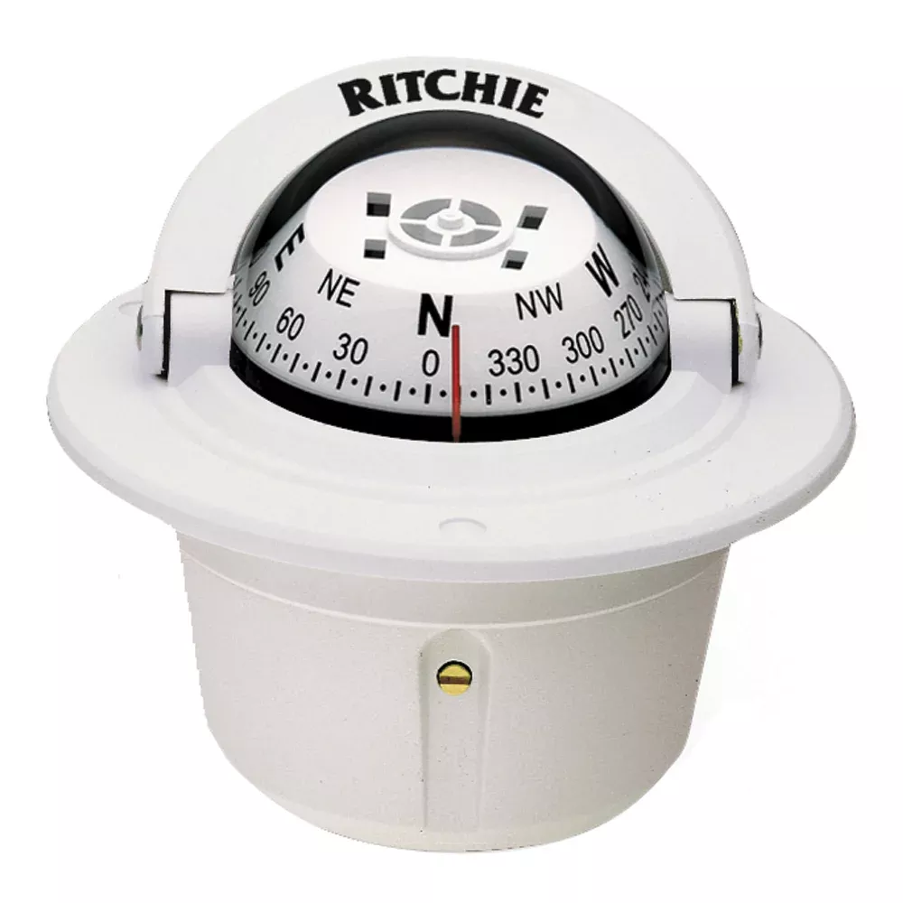 Ritchie F-50W Explorer Compass - Flush Mount - White [F-50W]