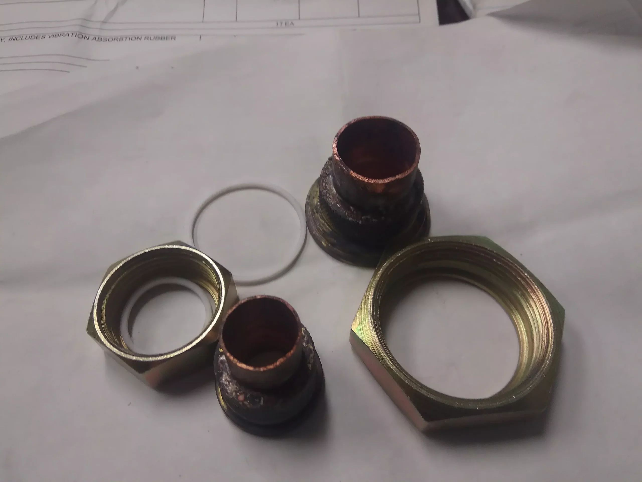 Roto Lock to Braze Connection Adapter for 2 Cylinder Conpressors