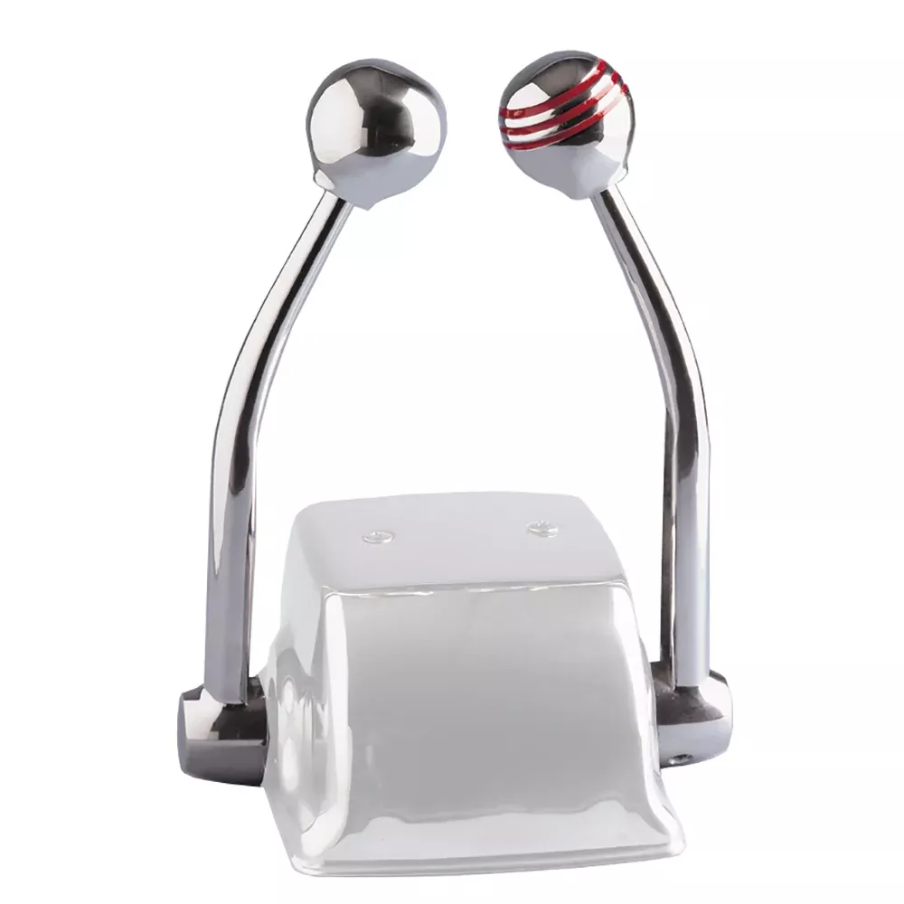Schmitt Marine Standard Control Arm Set wRed Throttle Knob Plain Shift Knob Includes Arms Knobs Only 50050