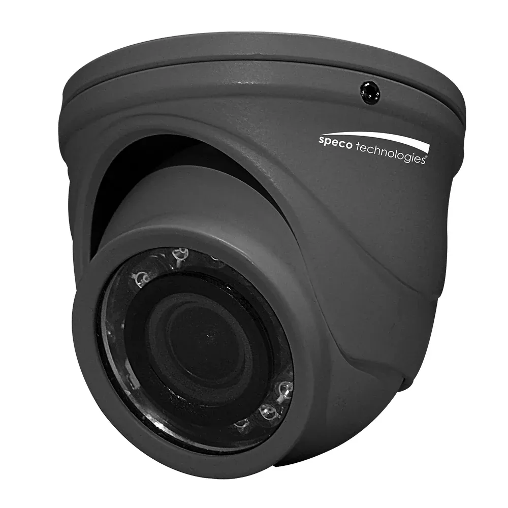 Speco 4MP HDTVI Mini IR Turret w29mm Lens Grey HT471TG