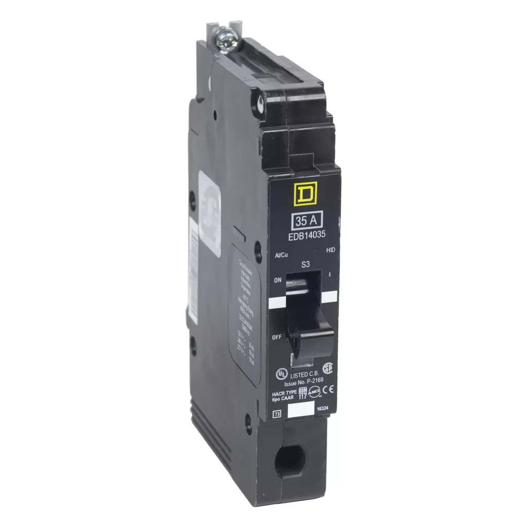 Square D EJB14035 1-Pole 35 Amp 277 Volt Thermal Magnetic Miniature Circuit Breaker