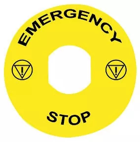 Square D ZBY9330T EMERGENCY-STOP LEGEND FOR