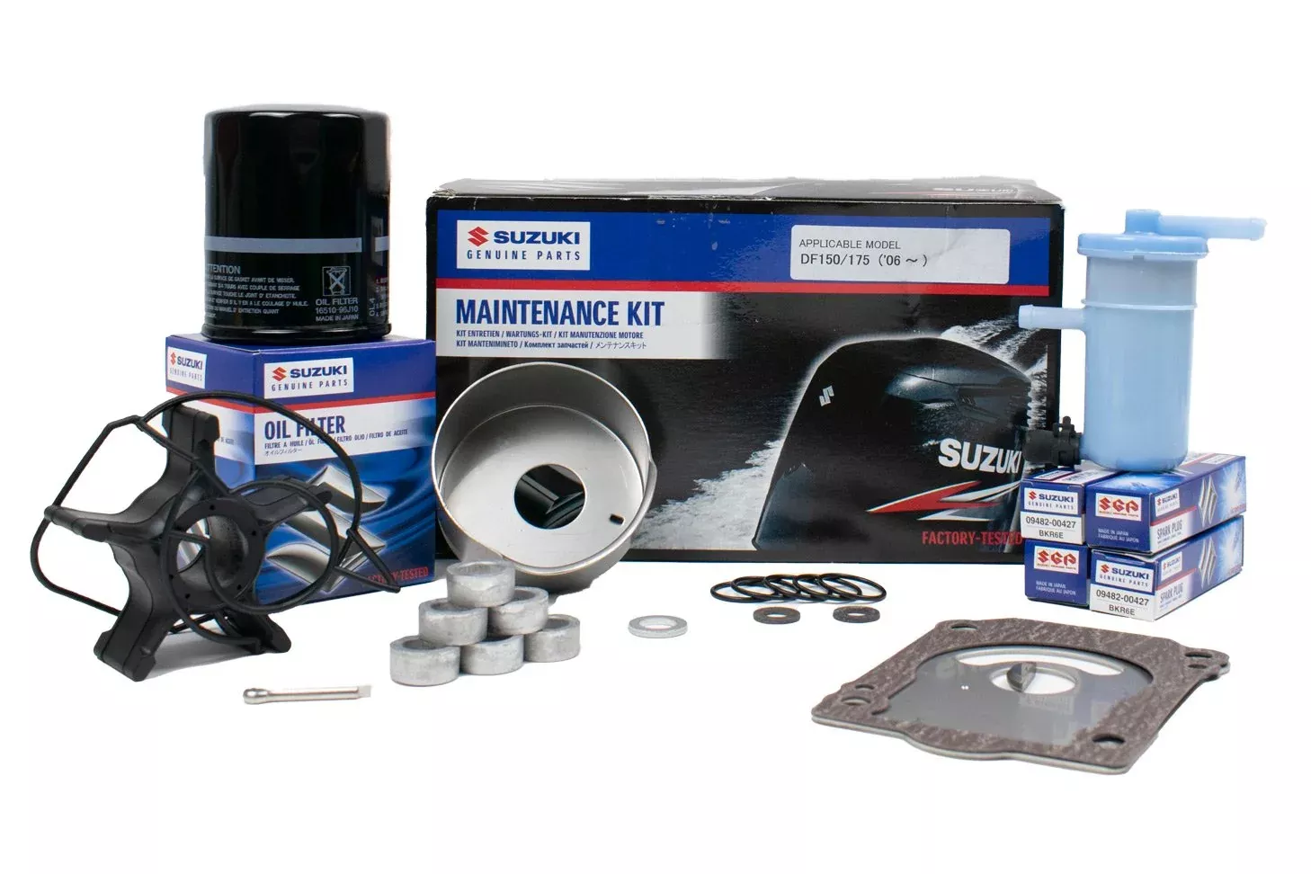 Suzuki Outboard Maintenance Kit for DF150, DF175, DF150SS (2013-Current) - 17400-96823 - Supersedes 17400-96822