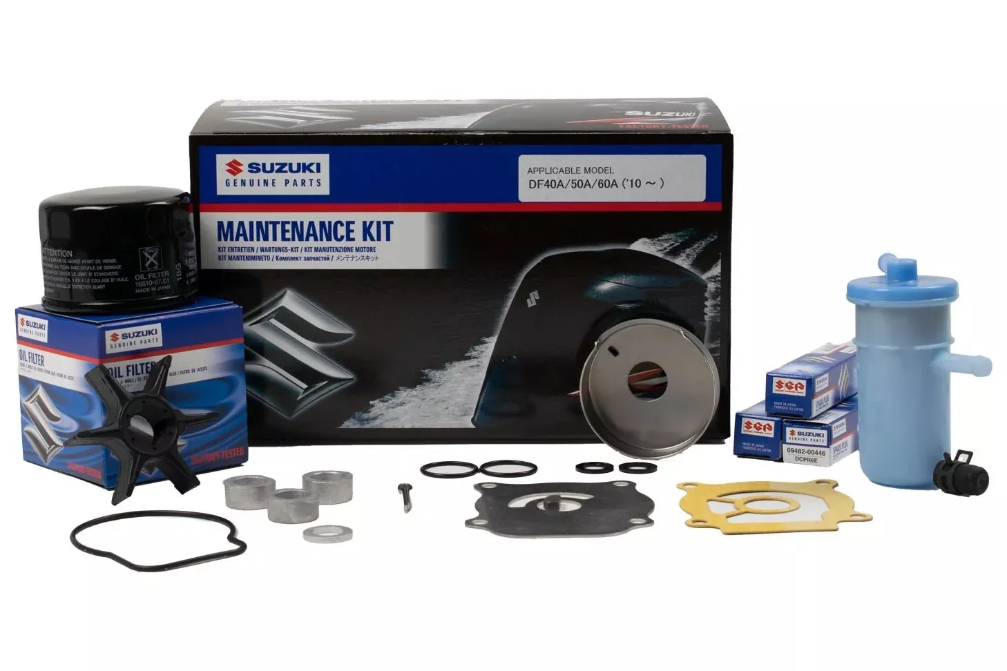 Suzuki Outboard Maintenance Kit for DF40A, DF50A, DF60A (2010-Current) - 17400-88812 - Supersedes 17400-88810