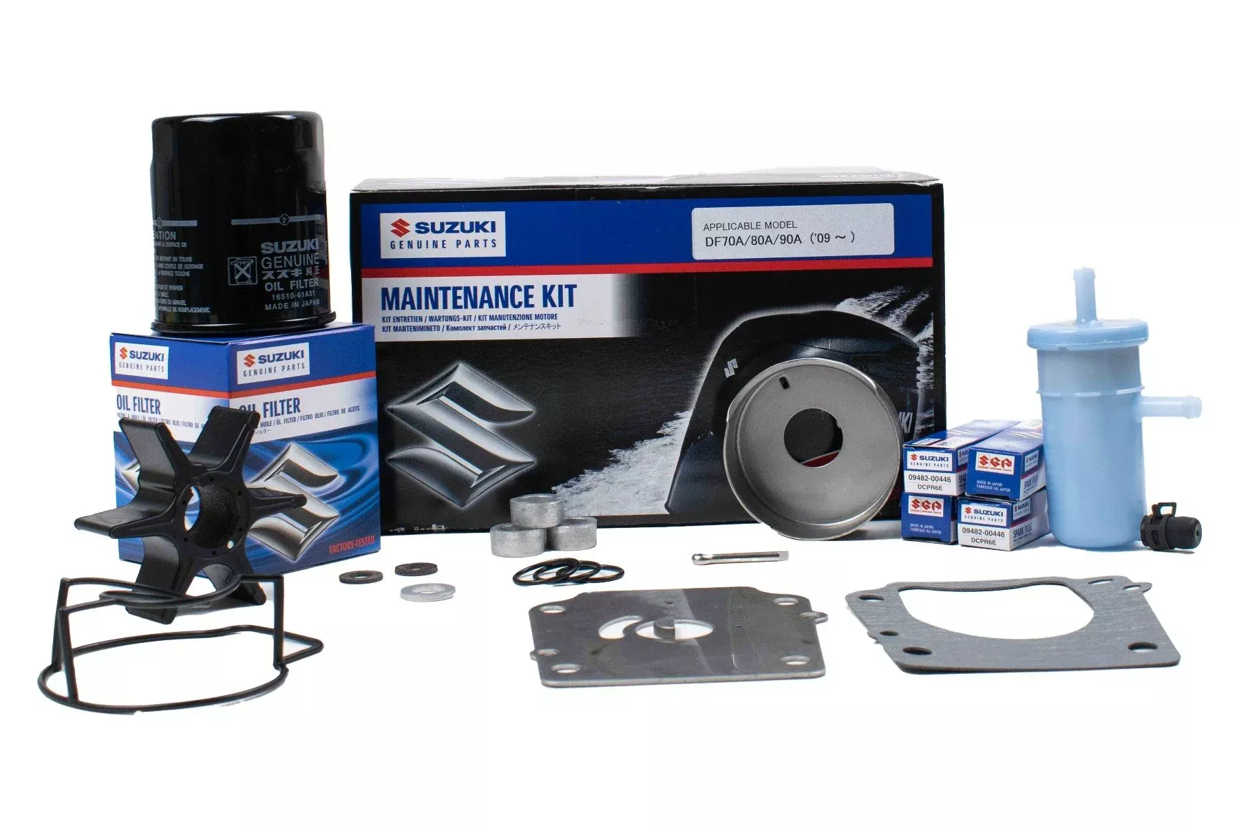 Suzuki Outboard Maintenance Kit for DF70A, DF80A, DF90A (2009-Current) - 17400-87811 - Supersedes 17400-87810