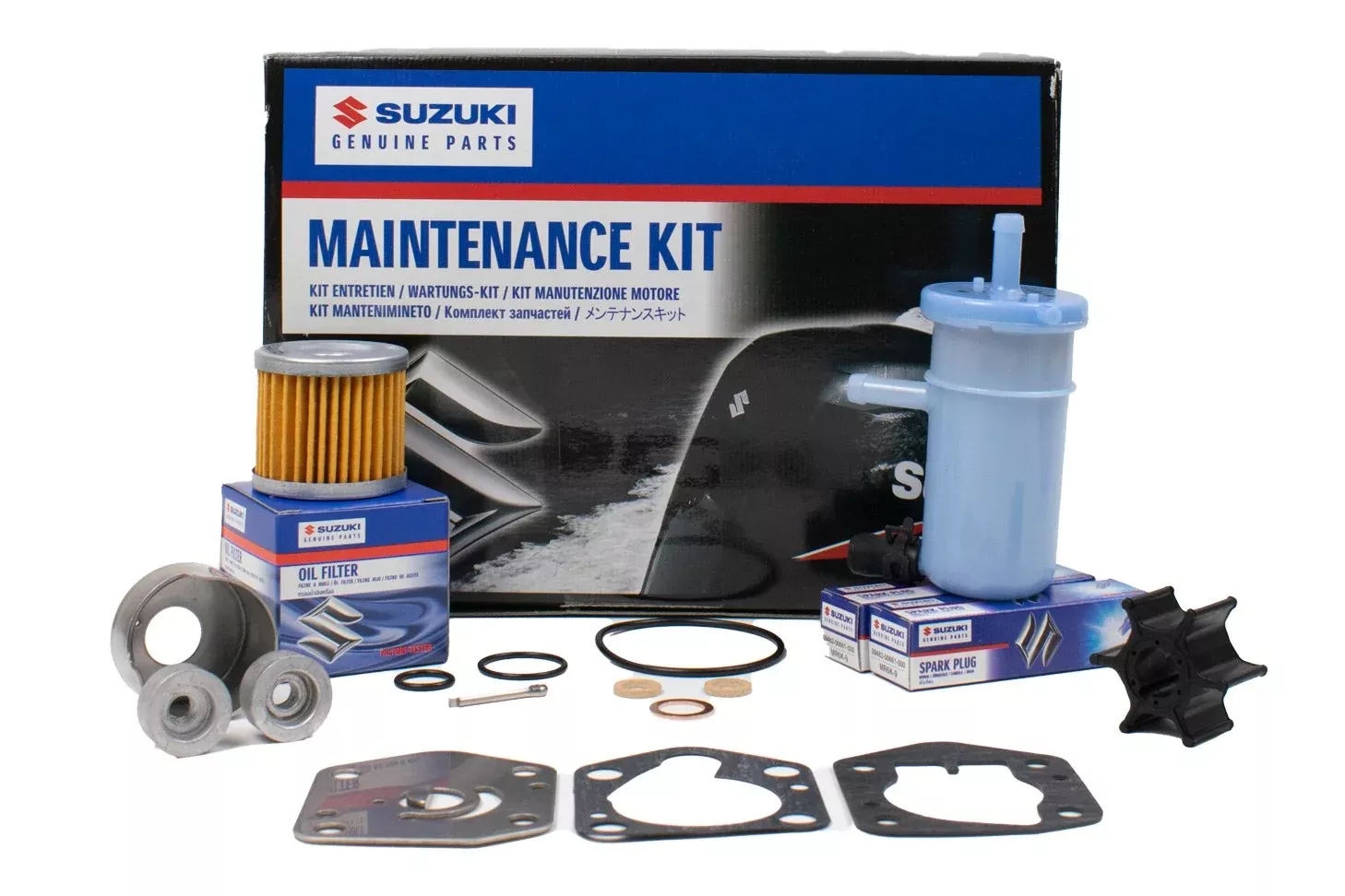Suzuki Outboard Maintenance Kit for DF9.9B, DF15A, DF20A (2013-Current) - 17400-89811 - Supersedes 17400-89810