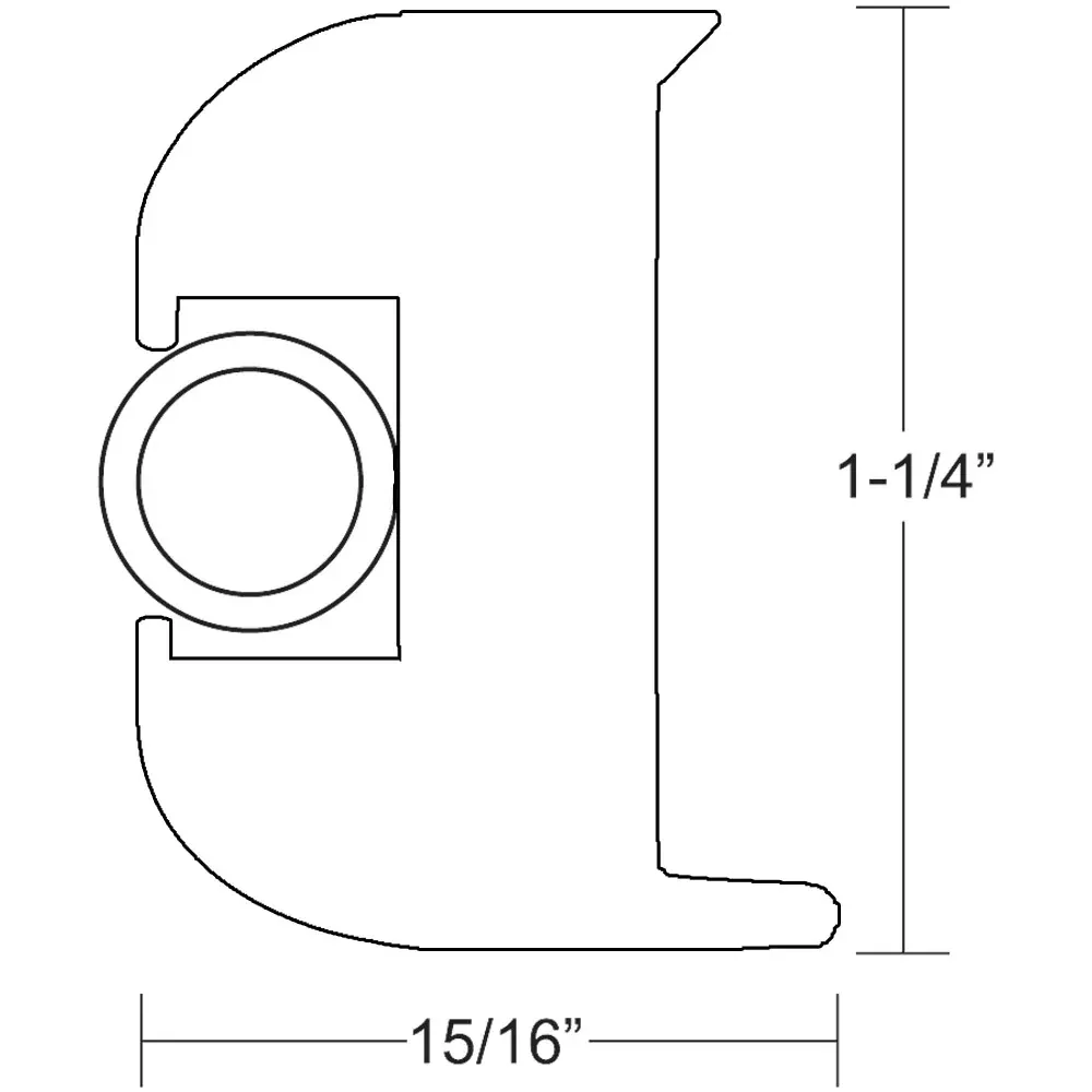TACO Flex Vinyl Rub Rail Kit - White w/White Insert - 50' [V11-3447WWK
