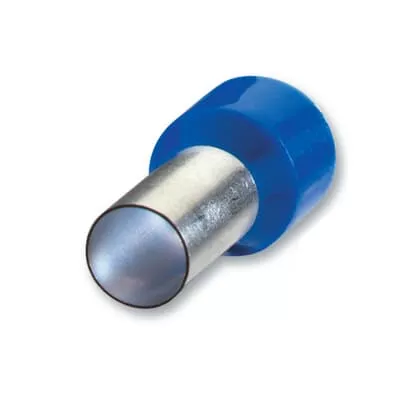 Thomas & Betts F2046 Insulated Ferrule - #6, 1.142", Blue (50/Pkg)