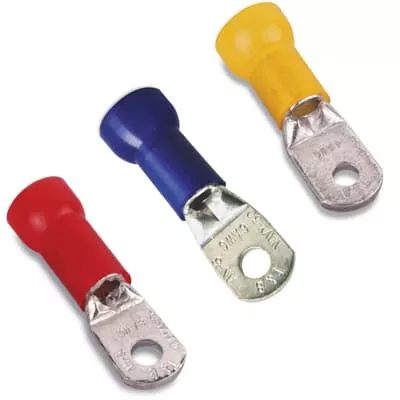 Thomas & Betts RH737 3/8 Inch Bolt Hole 1/0 AWG Clear Insulated Nylon Ring Terminal