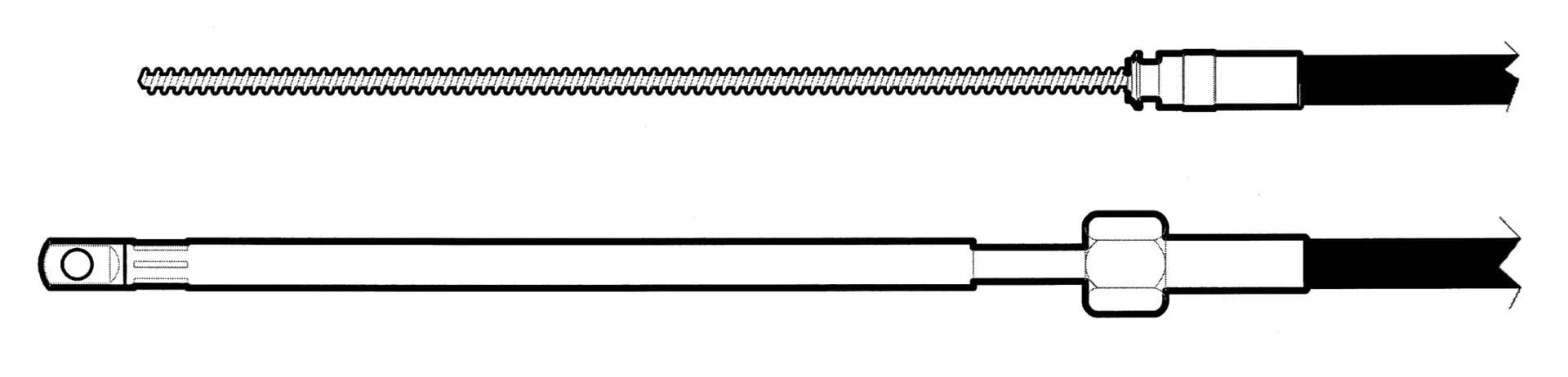 UFlex - M66 Fast Connect Rotary Steering Cable - Universal - 14' - M66