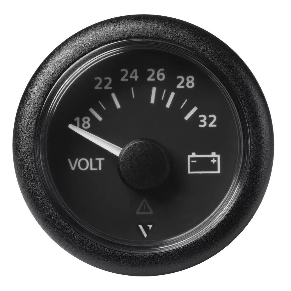 Veratron 52mm 2116 Viewline Voltmeter 1832V Black Dial Bezel A2C59512458