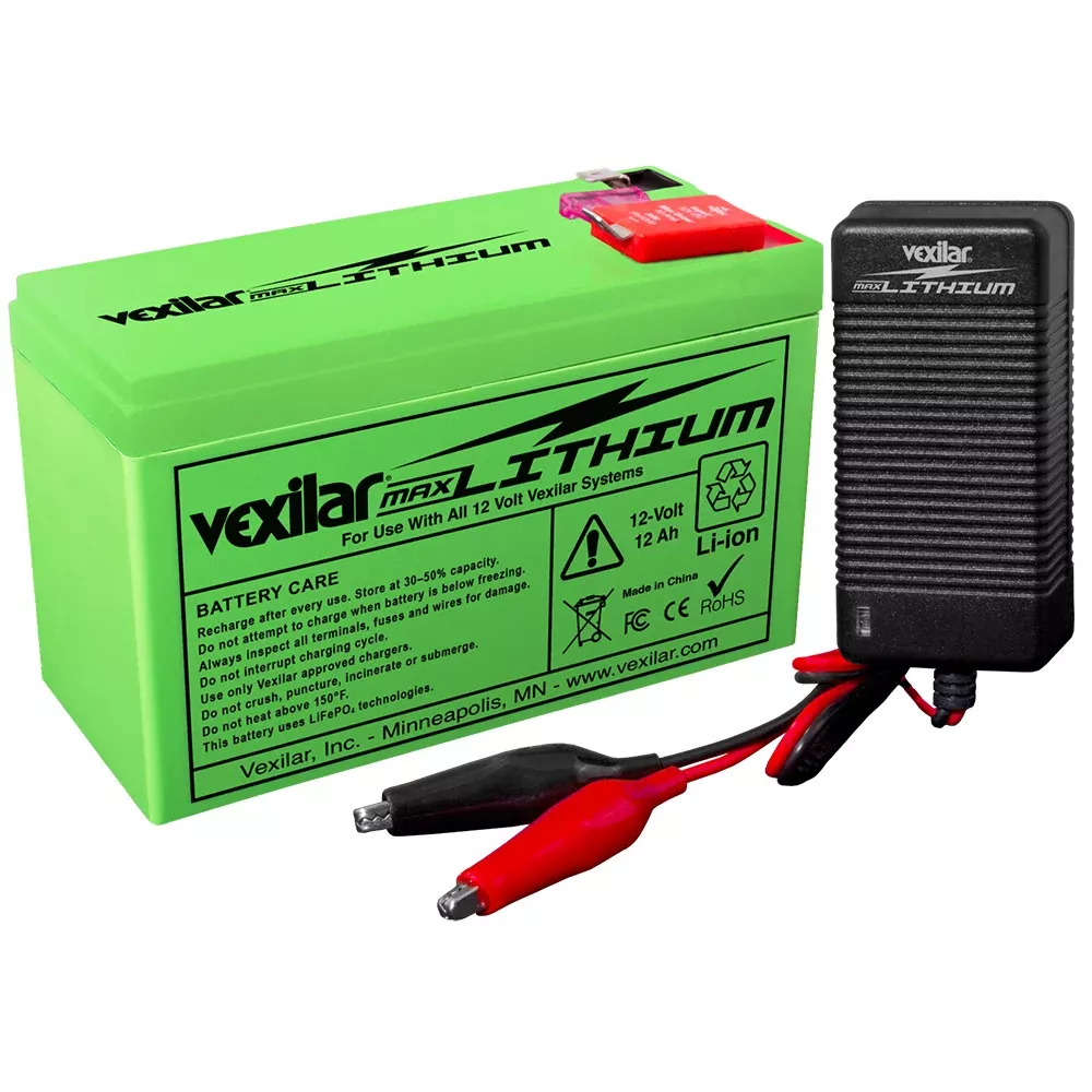 Vexilar 12V - 12 AH MAX Lithium Battery w/V-420L Rapid Charger [V-220L