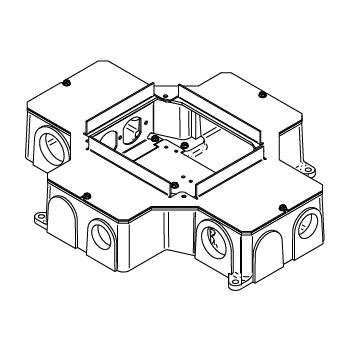 WALK RFB4-CI-NA 4-GANG RECESSED CAST ** *