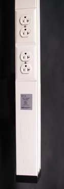 Wiremold 30TP-412V 5" 12 Foot Steel Ivory Power and Communication Pole