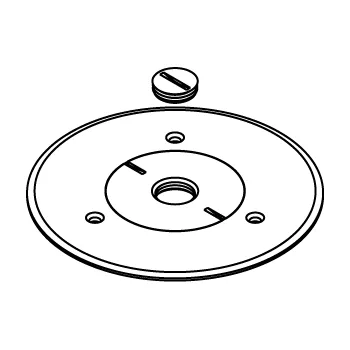 Wiremold 896CK-1/2 1/2" Threaded Brass Floor Box Communication or Power Cover Plate