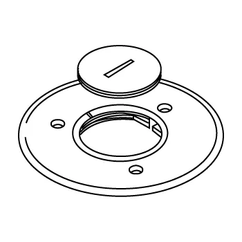 Wiremold 896CK 2-1/4" Threaded Brass Floor Box Communication or Power Cover Plate with 2-1/4" Threaded Opening