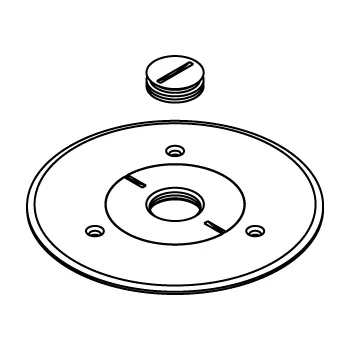 Wiremold 896CK-3/4 3/4" Threaded Brass Floor Box Communication or Power Cover Plate