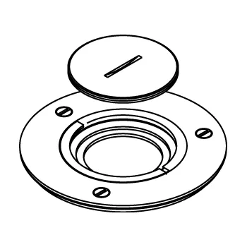 Wiremold 896TCK 2-1/4" Threaded Brass Communication or Power Cover Plate